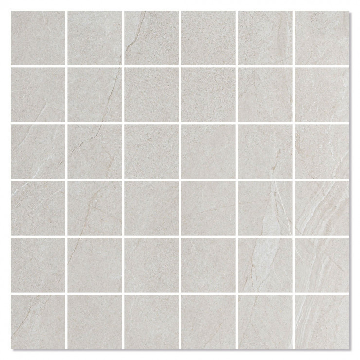 Mosaik Klinker Duostone Lysegrå Mat 30x30 (5x5) cm-0